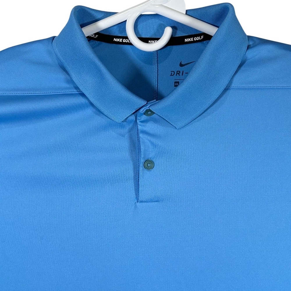 Nike Golf Men XXL Dri-FIT Victory Polo Shirt Blue Short Sleeve 891881-412